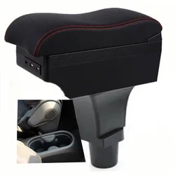 For Fiat 500 Armrest Box Arm Elbow Rest Center Console Storage Case Modification Accessories with Cup Holder USB