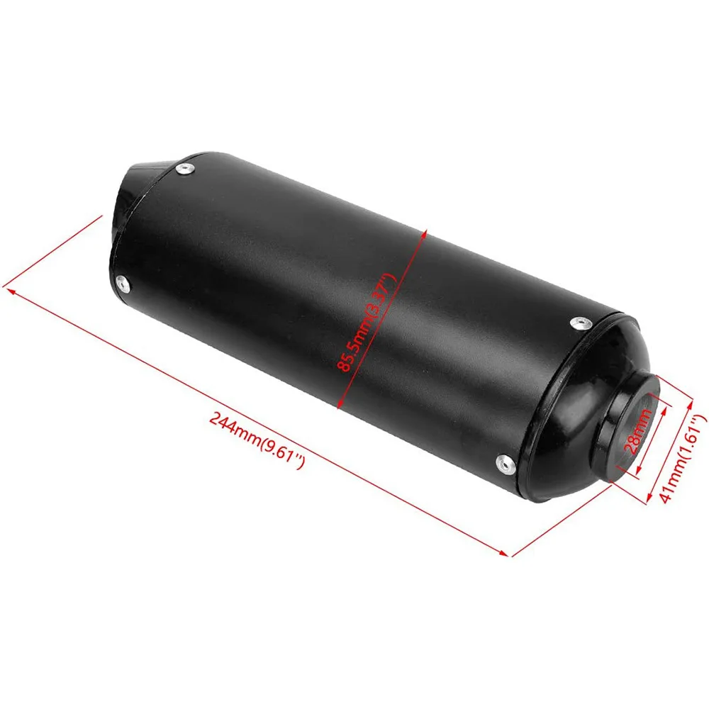 Motorcycle Exhaust Muffler 28mm / 32mm / 38mm Exhaust Pipe Tail Section Silencing System For Dirt Pitbike Atv