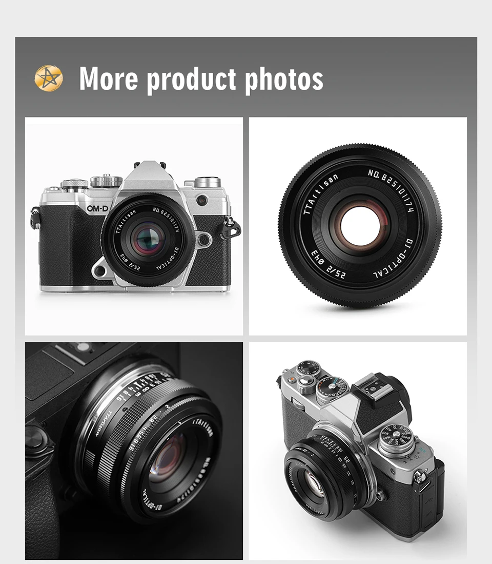 TTARTISAN 25mm F2 APS-C MF Porträt-Fotografie-Kameraobjektiv für Sony A6000 A7RIII Fuji XT30 XT-100 Nikon ZFC Canon RF M43 Mount – Detail 13