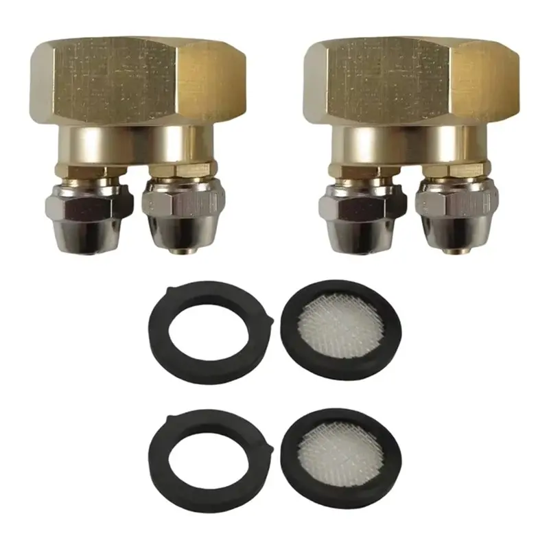 AB41-2 Set 3/4 GHT Female To 1/4 Double Barb Adapter Garden Hose Barb Connector For Drip Irrigation Tubing Hose Pipe