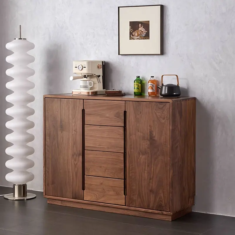 

Customizable Nordic Japanese Black Walnut Side Cabinet