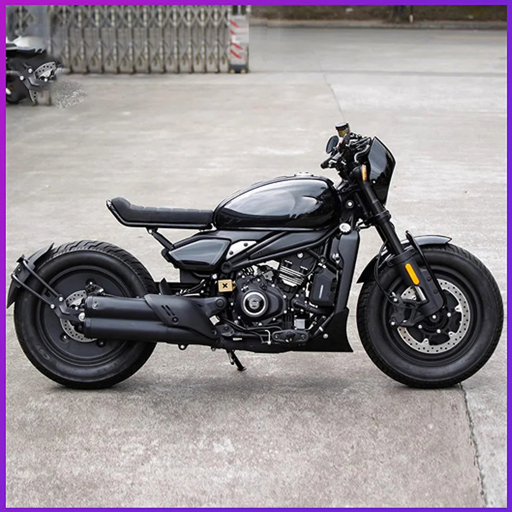For CFMOTO 450CLC Bikini Fairing Headlight Cover Harley Style Instrument Cover No-Drill Accesorios Moto