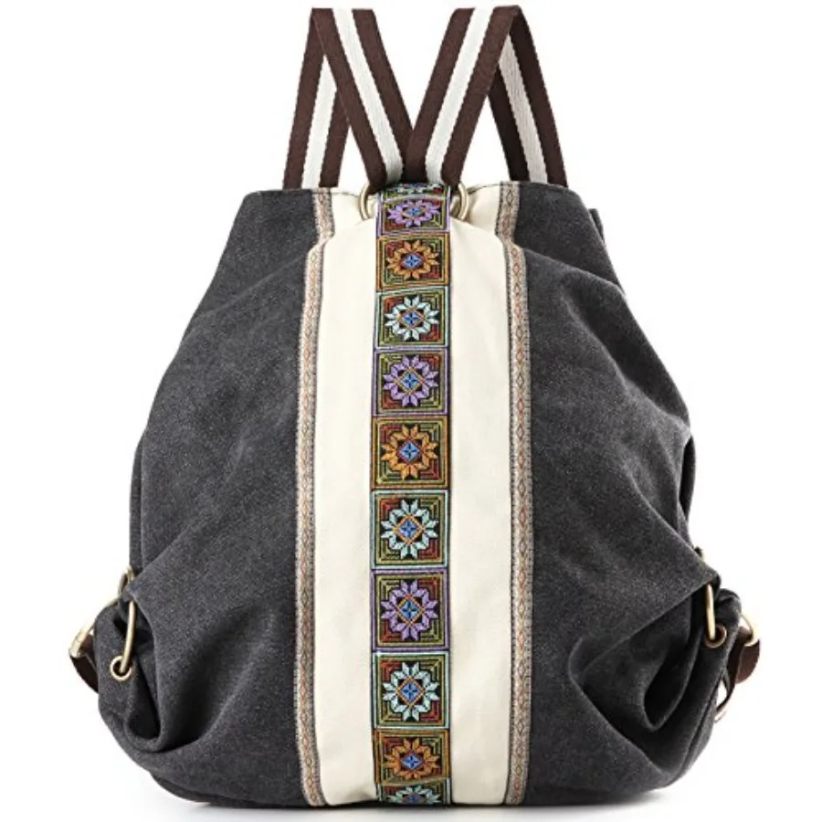 

WomCanvas Backpack Daypack Casual Shoulder Bag Vintage Heavy-duty Anti-theft Travel Backpack