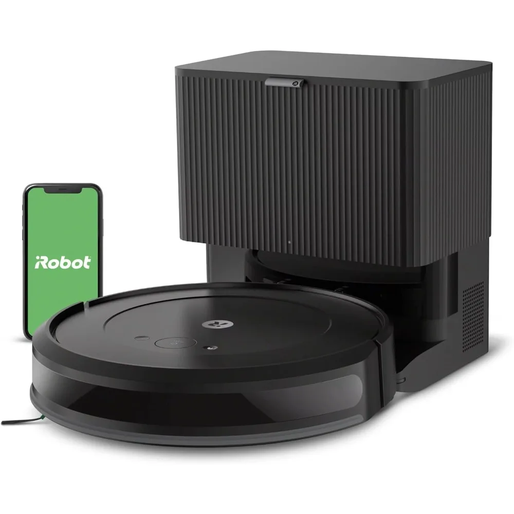 Robot Roomba Vacuum 2 Essential con base AutoEmpty, 3 niveles de succión, últimos sensores de seguimiento del piso y diseño compacto (negro)