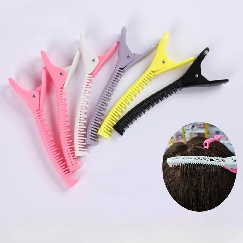 2Pcs Hair Sectioning Clips Alligator Duckbill Clips For Salon Styling Perm Dyeing Strong Grip Professional Hairdressing Tools