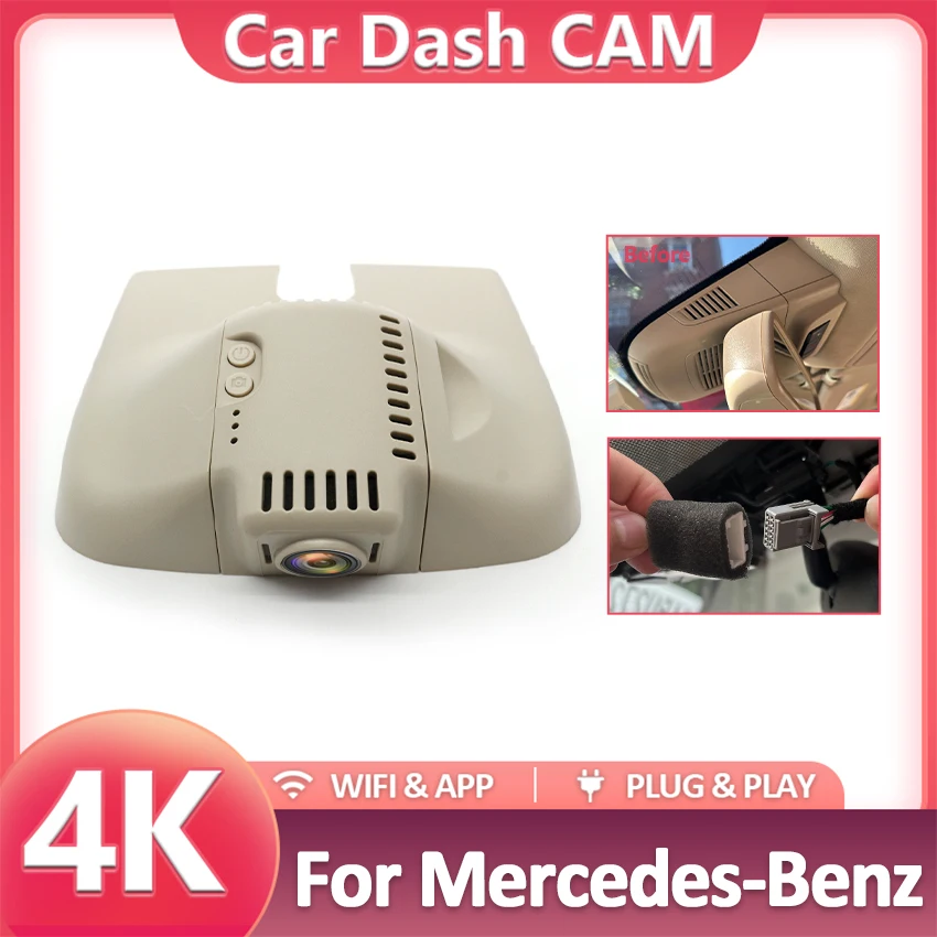 

Plug and play Car DVR Wifi 4K Dash Cam Camera For Mercedes-Benz GL 500 350 450 400 For MB GL500 GL350 GL450 GL400 X166 2013-2016