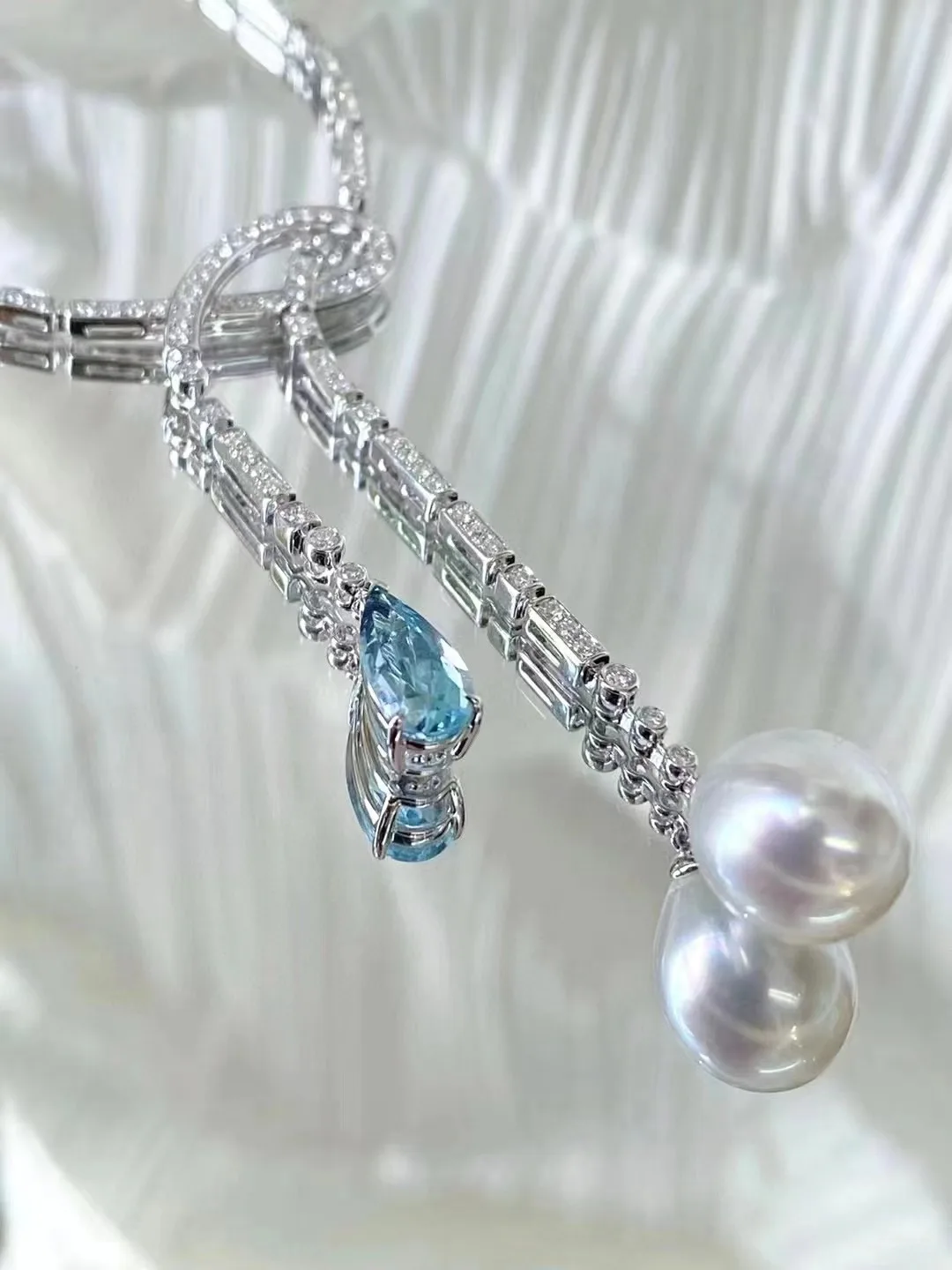 MJ Pure 925 Sterling Silver Oval 10-12mm Fresh Water White Pearls Pendants Necklaces for Women Fine Gifts