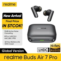 Versión global realme Buds Air 7 pro 53dB Cancelación de ruido en aguas profundas AI Interpretación simultánea LHDC 5,0 Bluetooth 5,4