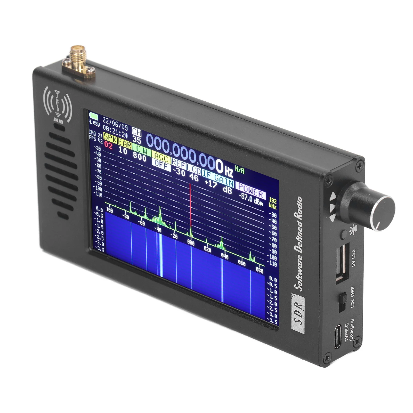 DSP SDR Radio-ontvanger 4,3 inch 100 KHz tot 149 MHz FM MW SSB CW HAM Kortegolf Radio-ontvanger DSP SDR Radio-ontvanger