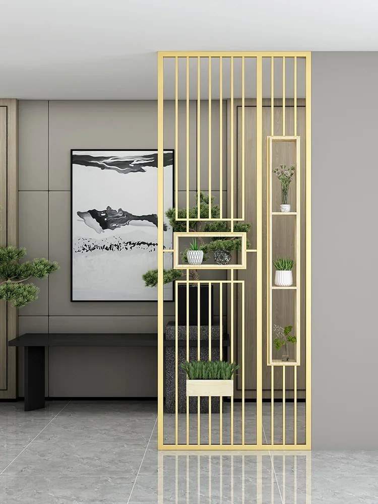 High Quality Light Luxury Partition, Nordic Living Room, Entrance Foyer, Metal Hole Modern Small Unit, Simple