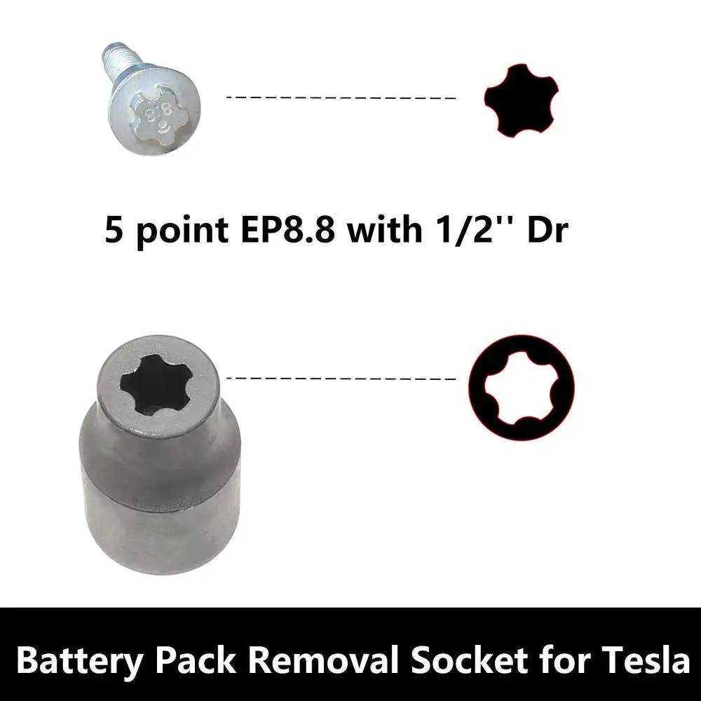 Externe Torx Plus dopsleutelset 6-punts EP autoreparatieset EP4-EP32 Tesla Nissan Honda Ford slagmoersleuteldopset Kit