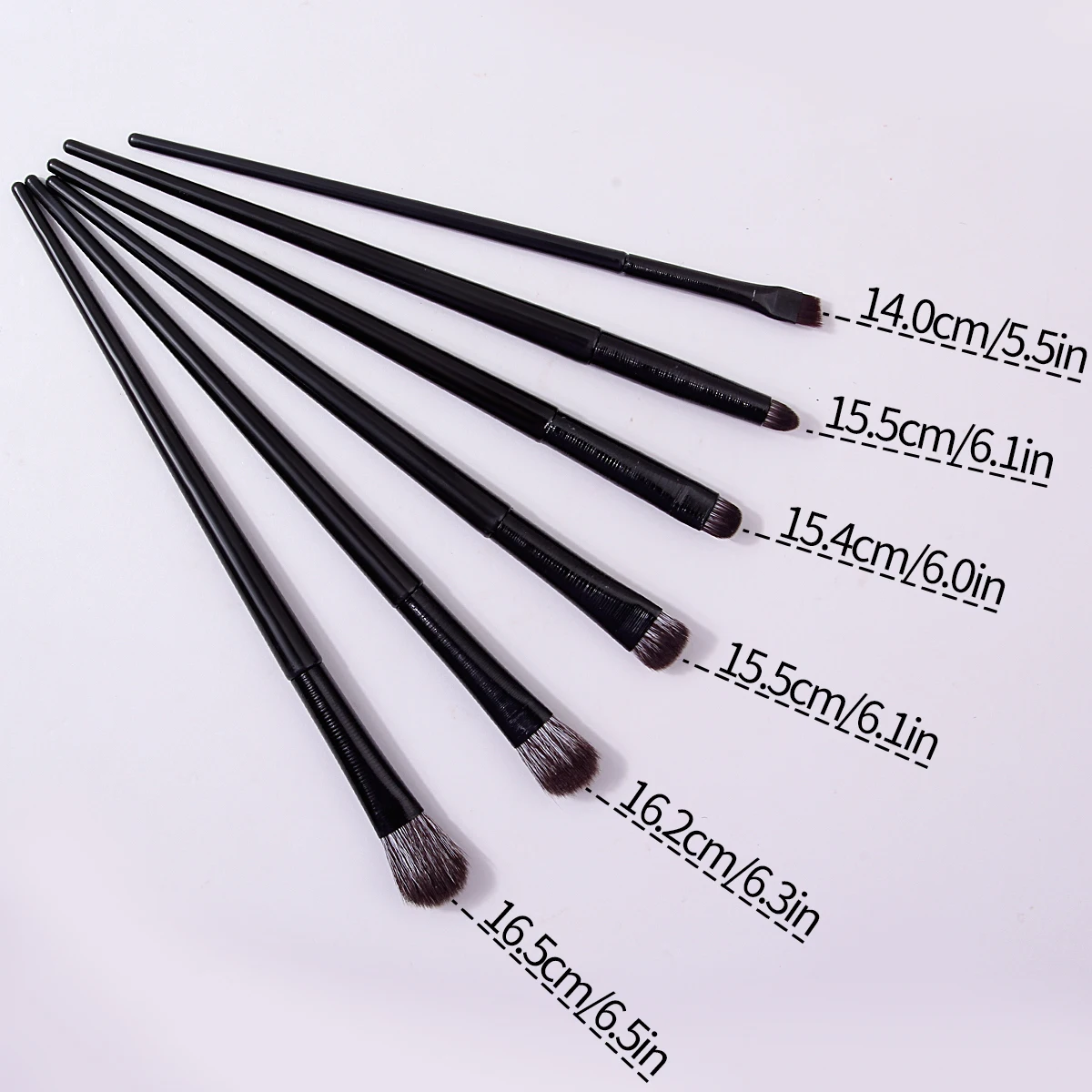 Ensemble de pinceaux de maquillage pour les yeux, pinceaux pour fard à paupières, pinceaux pour eye-liner, pinceaux à sourcils, outils de maquillage professionnels de qualité artiste, 6 pièces