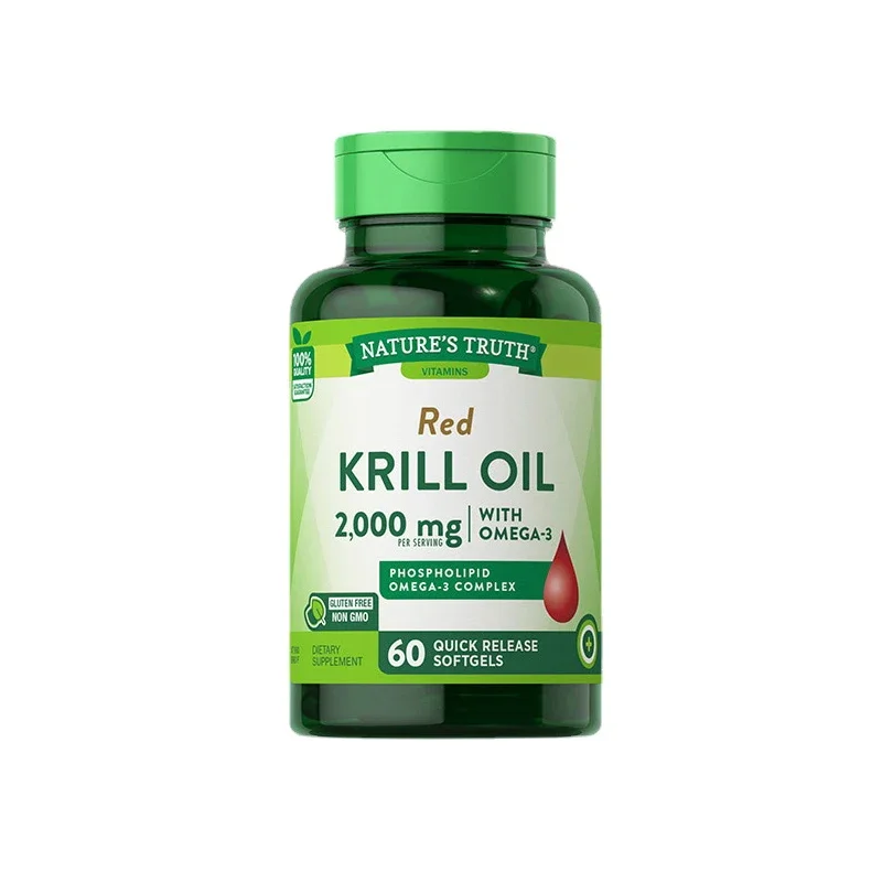 1 bottle Antarctic krill oil soft capsule, brain-strengthening and intelligence-improving, active thinking, delayed anti-aging