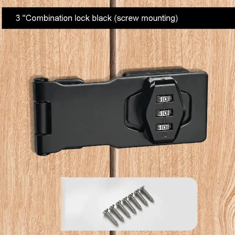 خزانة قفل بكلمة مرور قفل للدرج 3 أرقام الجمع قفل بكلمة مرور باب أمان الترباس مكافحة سرقة أجهزة الخزانة المنزلية #5