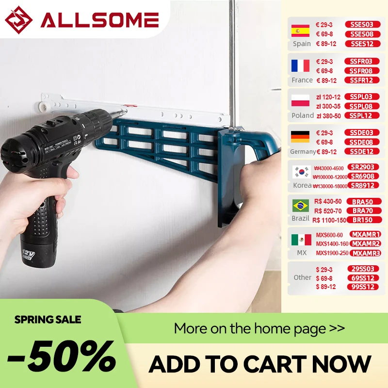 Allsome Magnetische Lade Schuif Jig Set Montage Tool Voor Meubels Extension Kast Hardware Installeren Gids Houtbewerking