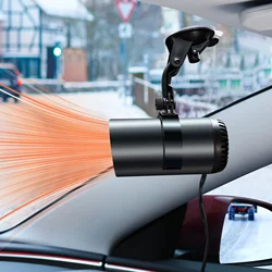 Hipacool  24V 12V Car Heater Car Windshield Fast Heating Defrost Defogger 2 in 1 Car Heat Cool 360° Rotable Interior Accessories
