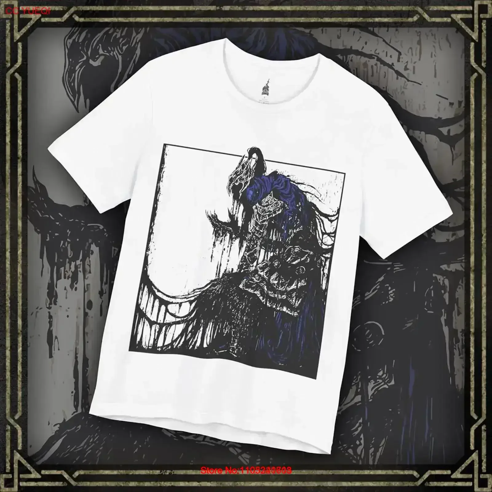 Drippy Souls Artorias the Abysswalker White T Shirt vintage Washed streetwear Versatile homme Top For Everyday Wear vintage