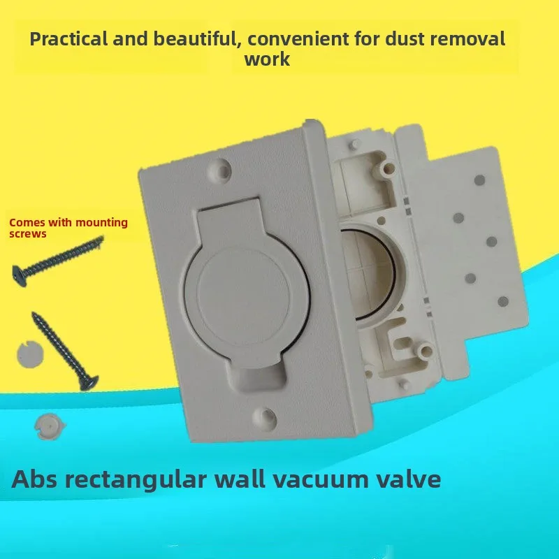 Central vacuum system accessories, dust panel switch socket, valve port-ABS rectangular wall suction port