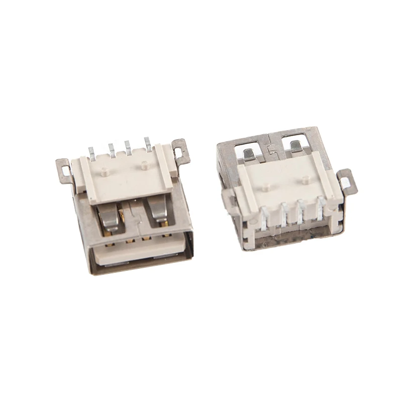 10PCS USB Type A Standard Port Female Solder Jacks Connector PCB Socket USB-A type SMT 4Pin