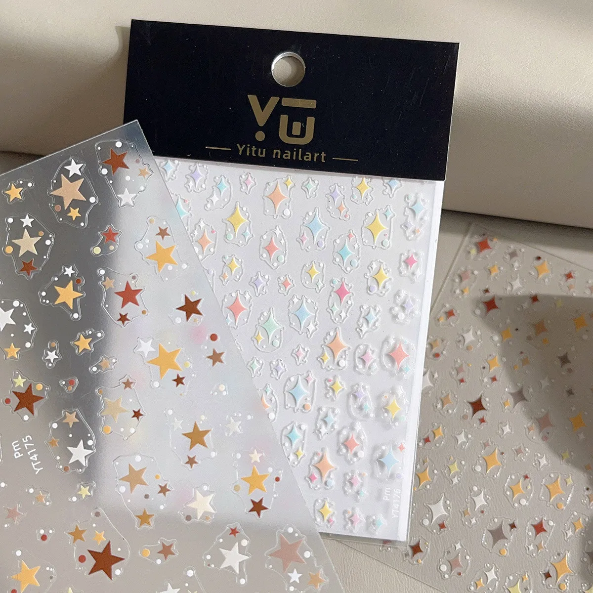 Summer Dopamine Nail Art Stickers Colorful Star Bursts Phone Cases DIY Decorations Y2K Sweet Nails Star And Dot Nail Stickers