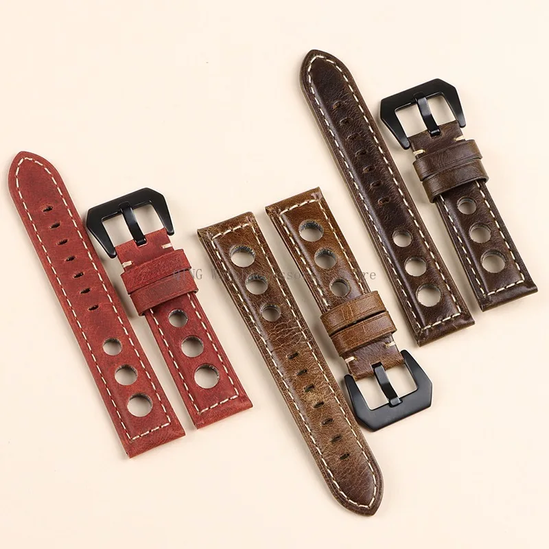 Vintage Cowhide Leather Watch Strap Men Women Universal Watch Band Retro Cowhide Leather Wristbelt Sport Bracelet 20mm 22mm 24mm