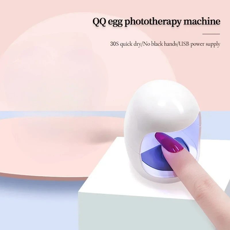 Simpatica mini lampada per unghie a guscio d'uovo, luce LED UV a polimerizzazione rapida con cavo USB, essiccatore portatile per smalto gel ad asciugatura rapida per manicure