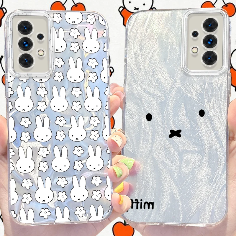 Lovely Miffys Camlet Case for Samsung Galaxy S24 S23 Ultra Plus S21 FE A73 A72 A71 A54 A53 A52 A51 A50 A34 A33 A32 4G 5G Cover