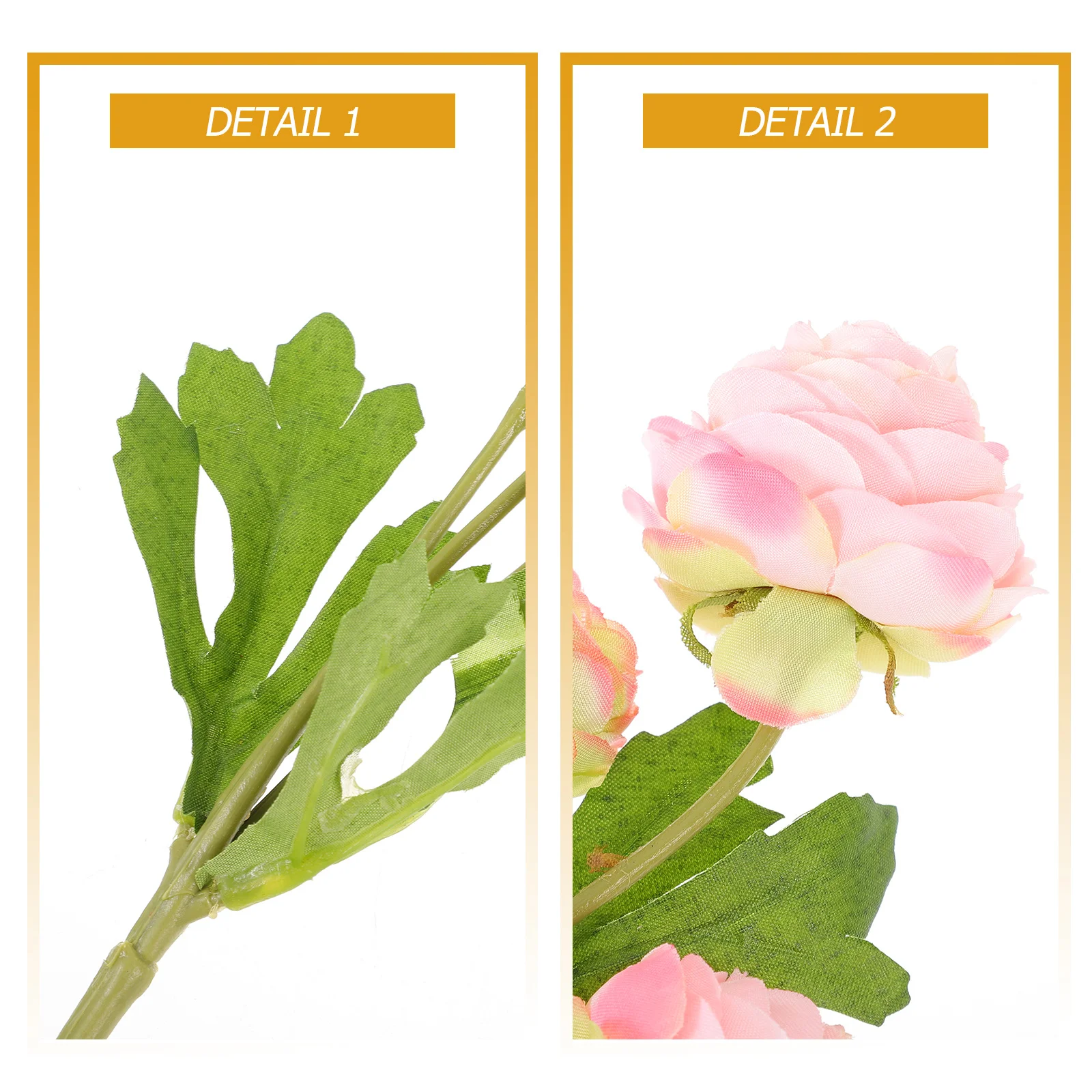 

2Pcs Artificial Silk Cloth Flower Picks 3-Head Realistic Faux Floral Decor Wedding Photography Props Bedroom Living Room