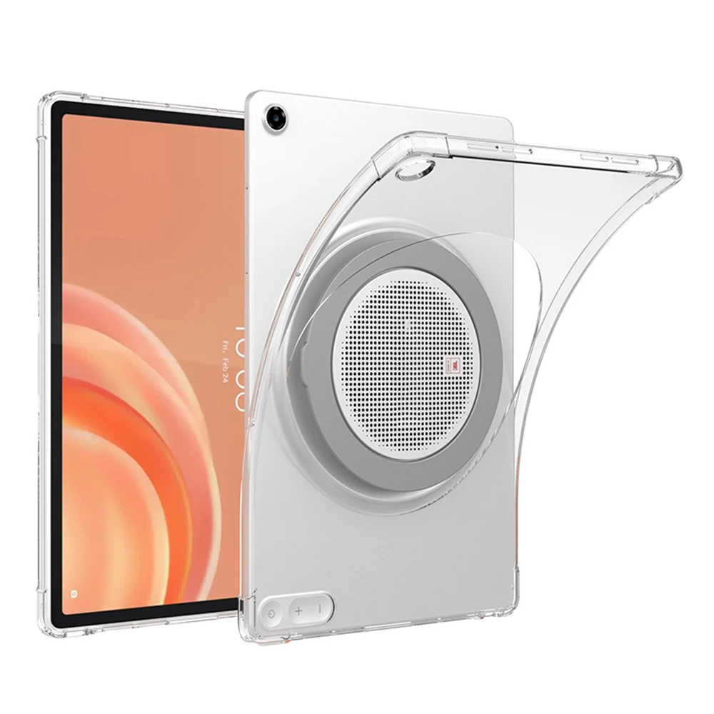 For Lenovo Tab Plus Gen 2 Case Four Corner Shockproof Clear Tablet TPU Cover - Transparent