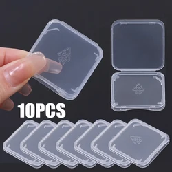 1/10Pcs Transparent Storage Boxes SD Memory Card Case Clear Plastic Case Holder Protector Prevent Dirt Memory Card Storage Boxes