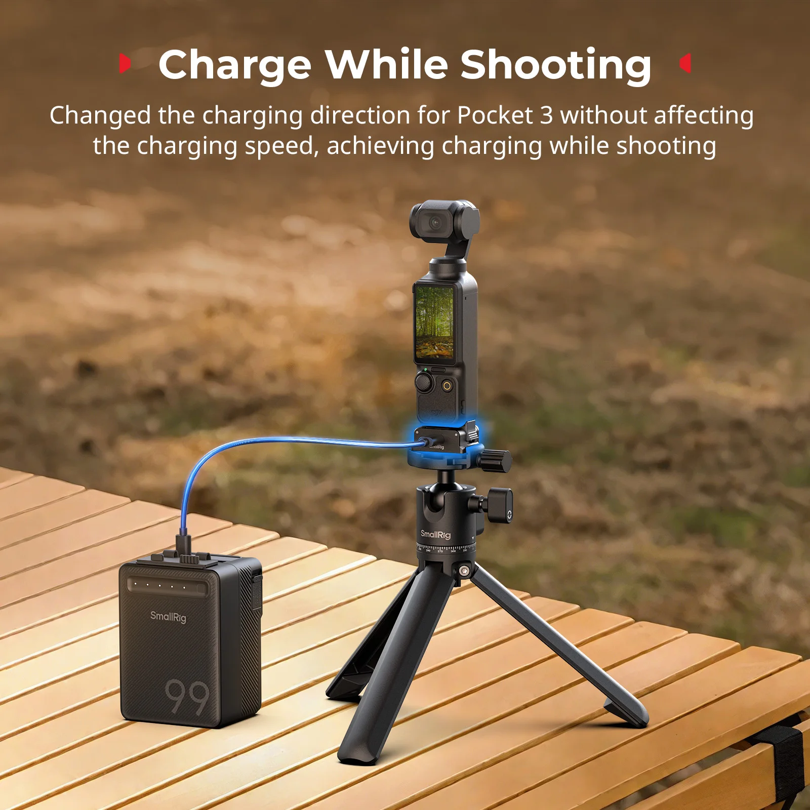 Płytka adaptera baterii SmallRig do DJI Osmo Pocket 3 z silikonową podkładką ochronną, interfejs 5-w-1 do kamer sportowych 5376 — zdjęcie produktu 2