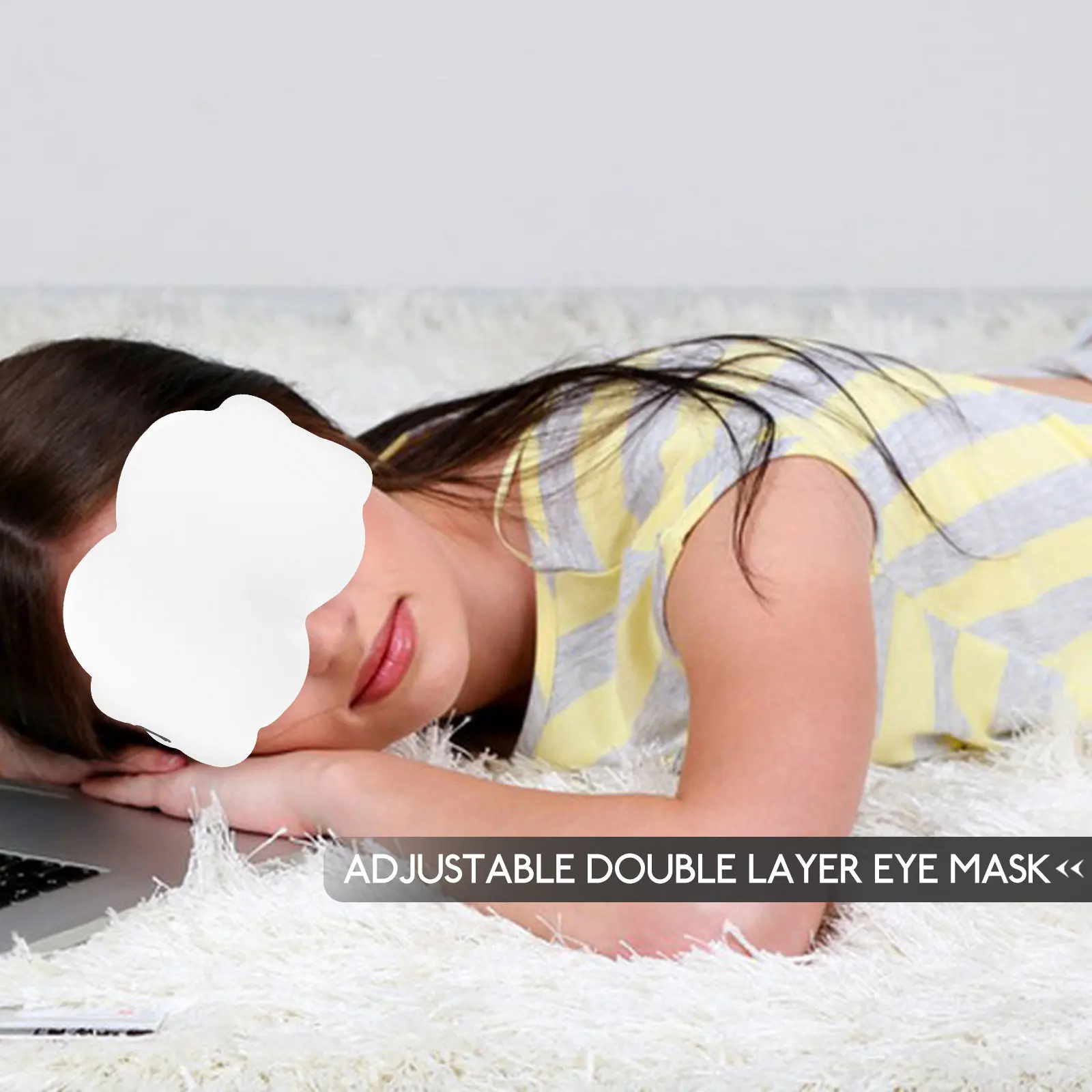 

Sleeping Eye Mask Delicate Chinlon Cloth Memory Foam Mask for Teens Office Students Nap Relaxation Portable Sleep