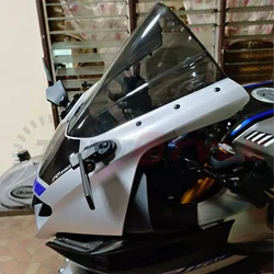 Fit For YAMAHA YZF R15 V4.0 2021 2022 R15M 21-22 YZFR15 M V4 Double Bubble Motorcycle Visor Windshield Black Windscreen