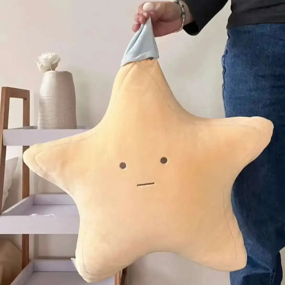 

48CM Cartoon Anime Cute Star Plush Doll Pillow for Children to Soothe and Sleep with Pentagram Toys Festival Gifts Handmade Doll