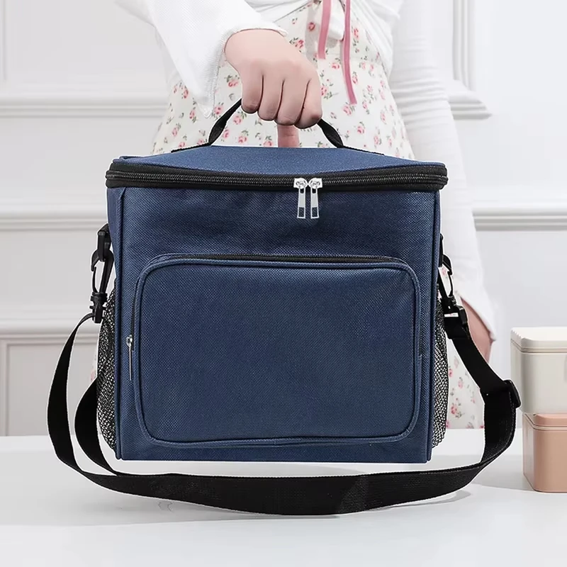 Borsa per il pranzo portatile scatola termica per alimenti lunchbox per ufficio impermeabile durevole con custodia isolata con tracolla regolabile.