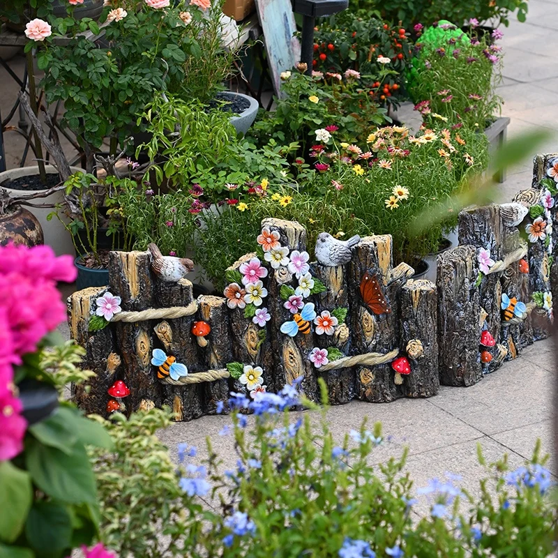 

Stump ornament floor-to-ceiling balcony wall garden small lawn fence partition guardrail