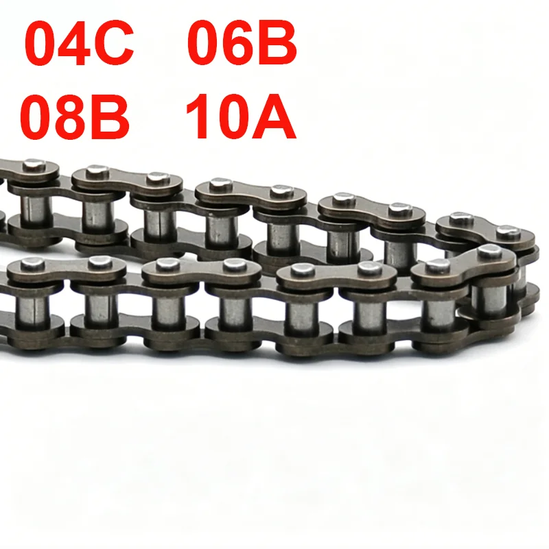 04C 06B 08B 12A Short Pitch Precision Roller Chain 1/1.5/5 Meters Industrial Drive Single Row Flat Straight Chain for Machinery