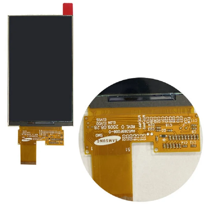 AMS369FG06-0-Módulo OLED de 3,69 pulgadas y 3,7 pulgadas, Panel de visualización de retrato de 480x800, todos los ángulos, interfaz RGB + SPI