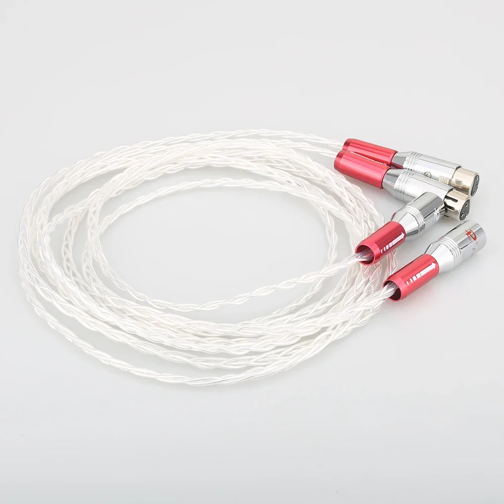 Hifi XLR Cable Pure 5N OCC Silver-plated Audio Cable With XLR Plug Hifi XLR Balance Line Audio Signal Line