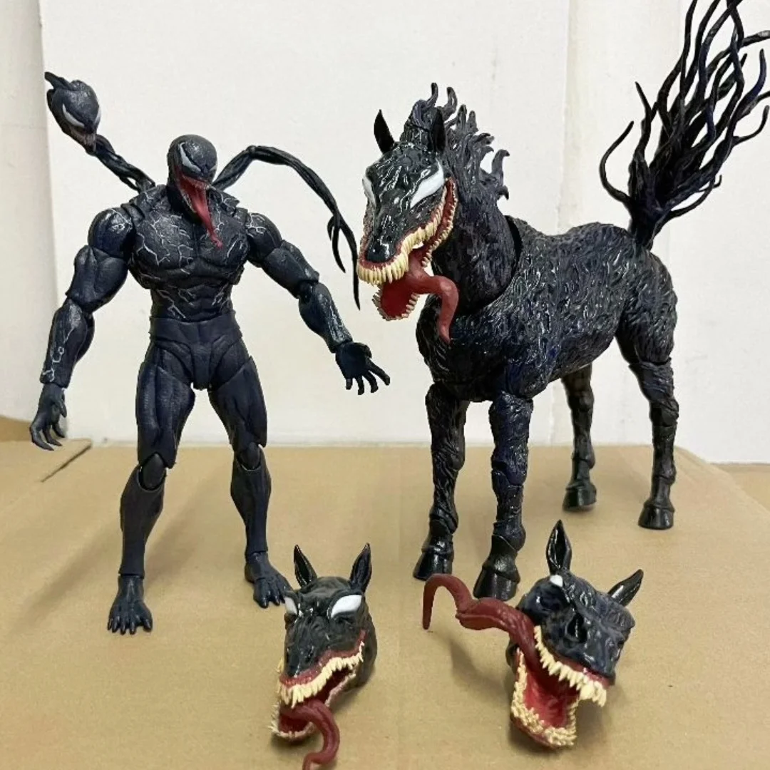 Marvel Venom 3 Last Dance Action Figures Shf Venom War Horse Body Horse Peace Elite Ornament Model Doll Toys Xmas Gifts For Kids