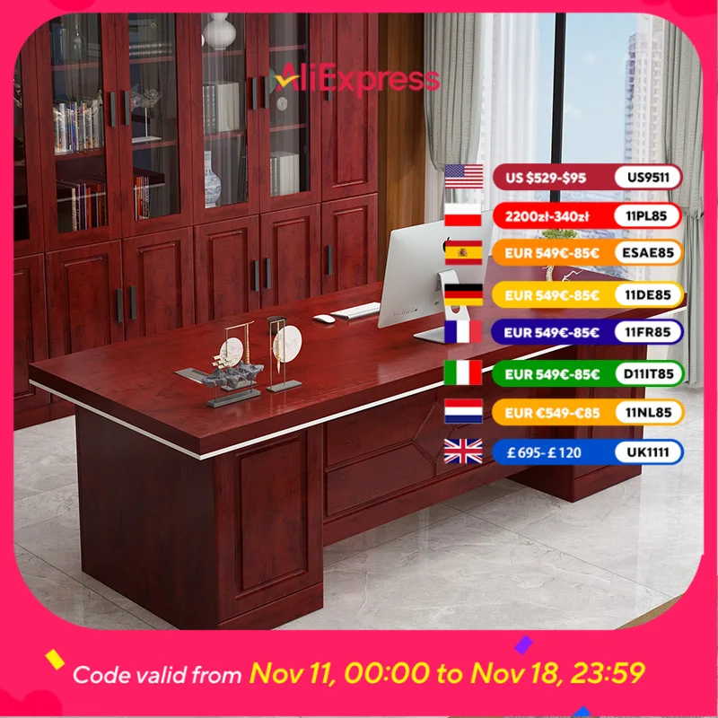 

Study Office Computer Table Organizer Wide Large Wooden Gaming Computer Desks Office Storage Escritorios De Ordenador Furniture