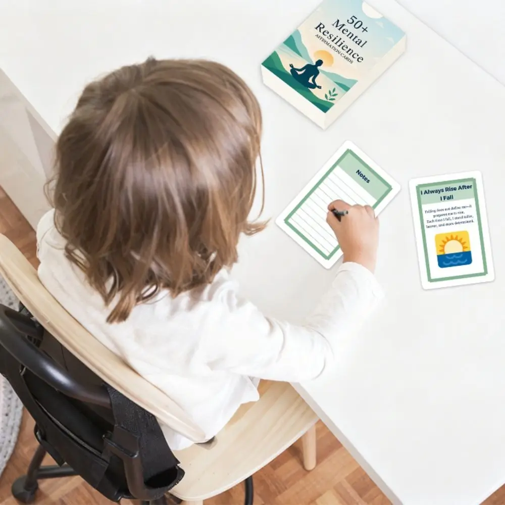 Résilience mentale 50+ carte d'affirmation cartes de méditation de confiance de gratitude soulagement de l'anxiété soulagement du stress cartes de pleine conscience