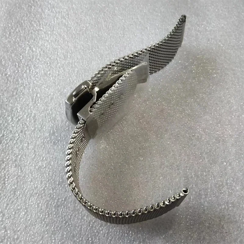 Milan stalowa siatka antyalergiczny pasek do zegarka dla Omega 007 Seahorse 300 Observatory 20mm Breitling wymień uniwersalny pasek do zegarka