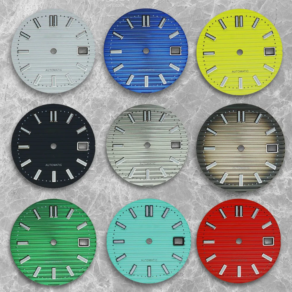 

30.5mm S Logo High Quality Nautilus Dial Green Luminous For NH35 NH36 Movements NH35 Accessories Watch repair tools ﻿ ﻿