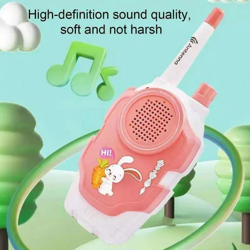 Kids Walkie Talkie Mini Phone Call Children Cartoon Talkie Walkie Long Range 2 Way Radio Interphone Boys Girls Birthday Gifts