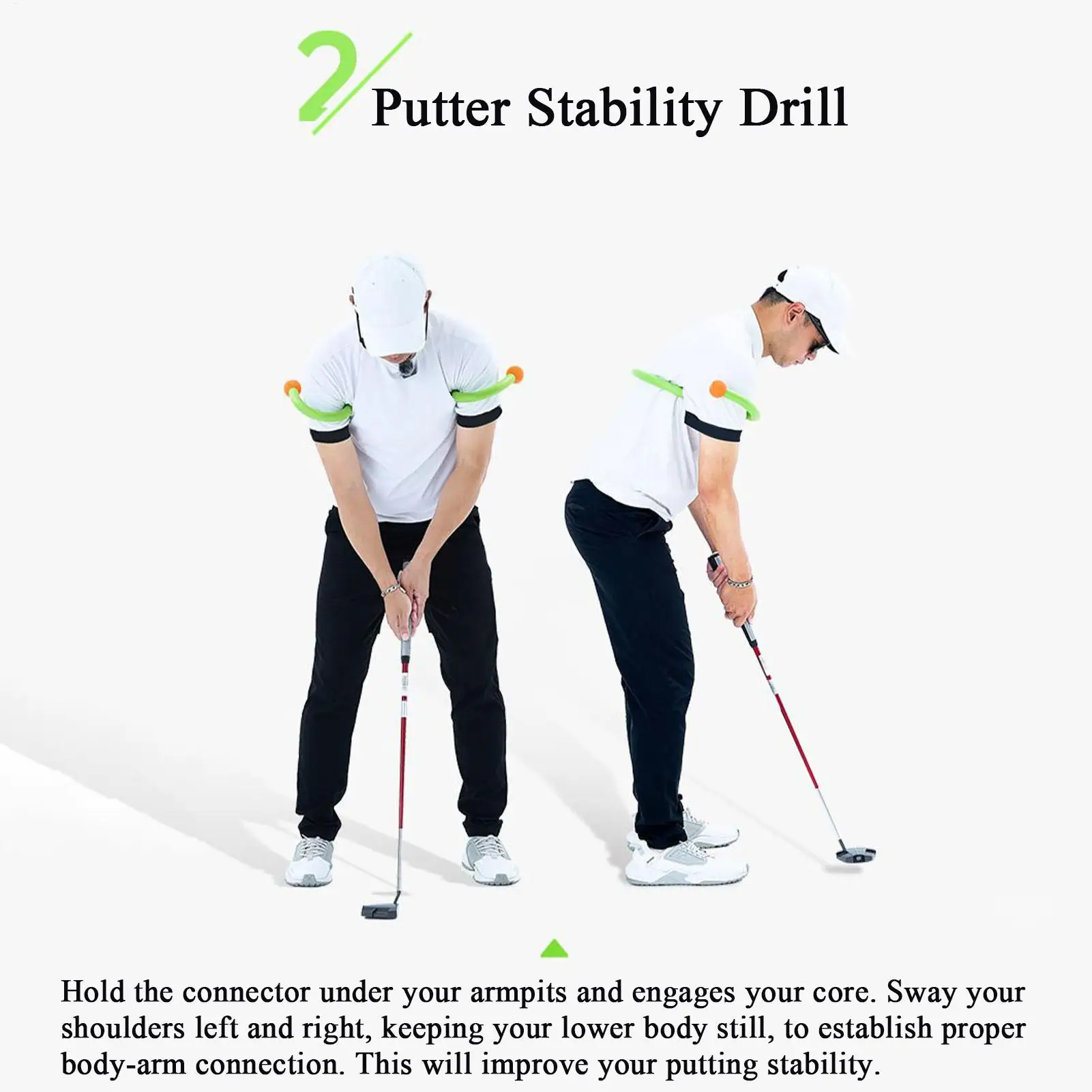 أداة تدريب أرجوحة الجولف المحمولة المهنية القابلة للطي مدرب أرجوحة الجولف وضع نادي لرياضي الجولف البالغين والمراهقين في الأماكن المغلقة #1