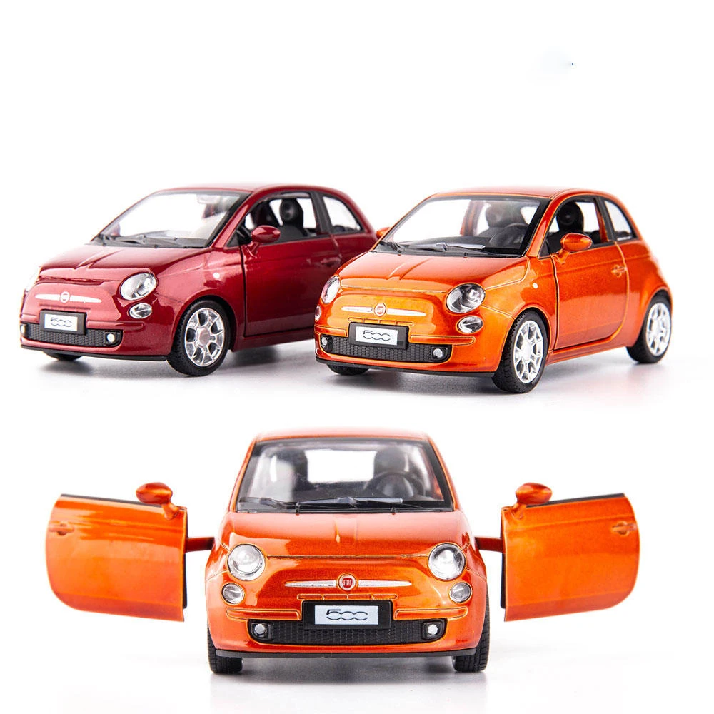 1:28 FIAT 500 Alloy Car Diecasts & Toy Vehicles Car Model Miniature Scale Model Car Toy