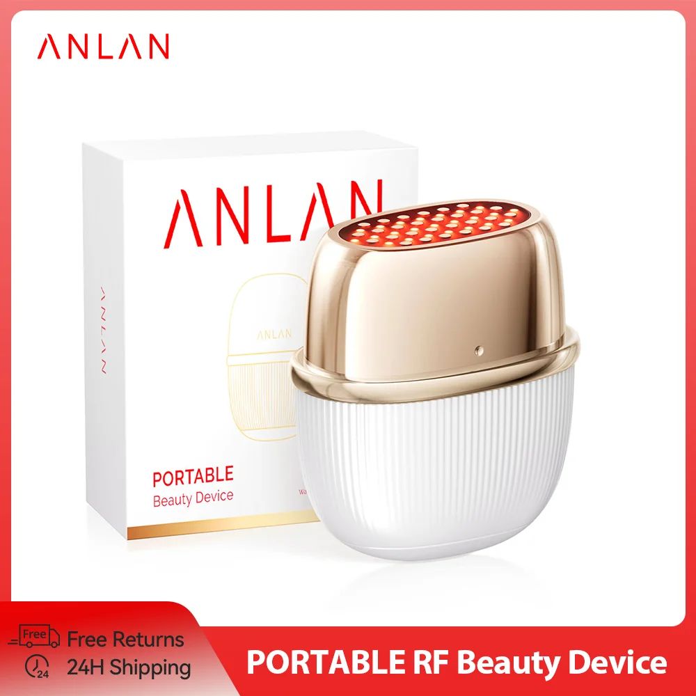 

ANLAN Multi-Polar RF Beauty Device EMS Face Lifting Skin Tightening Anti-Aging Wrinkle 3 Color Light Skincare Massager 24K Gold