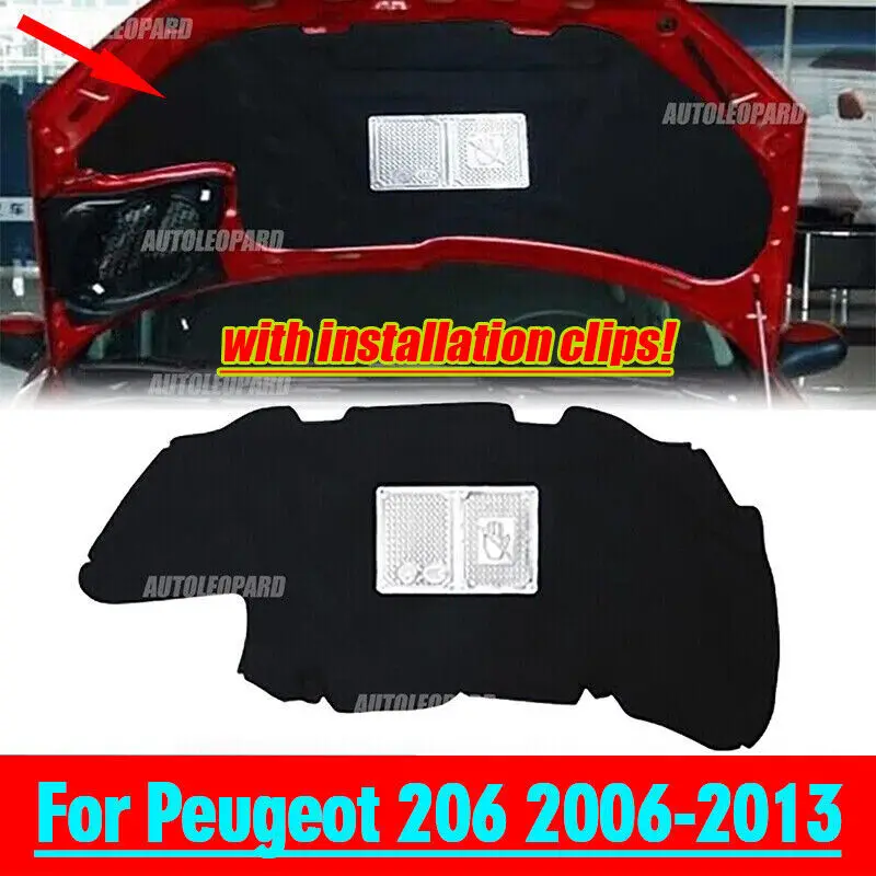 

Hood Engine Sound Insulation Pad Dampening Heat Shield For Peugeot 206 2006-2013