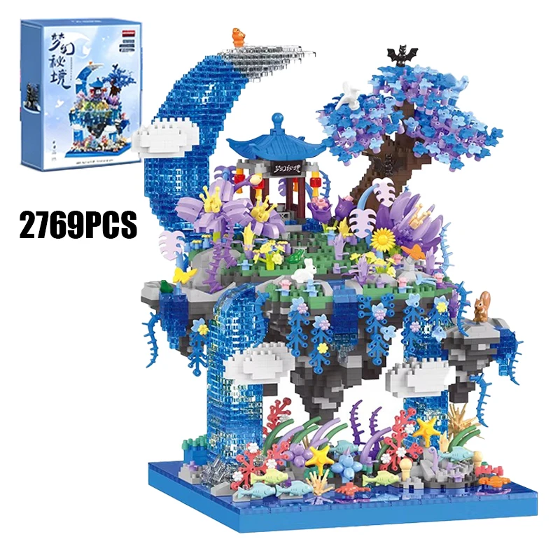 

2769PCS Creative Dreamland Secret Realm Model Building Blocks With LED Light Construction Bricks Toy Gift for Boy Girl